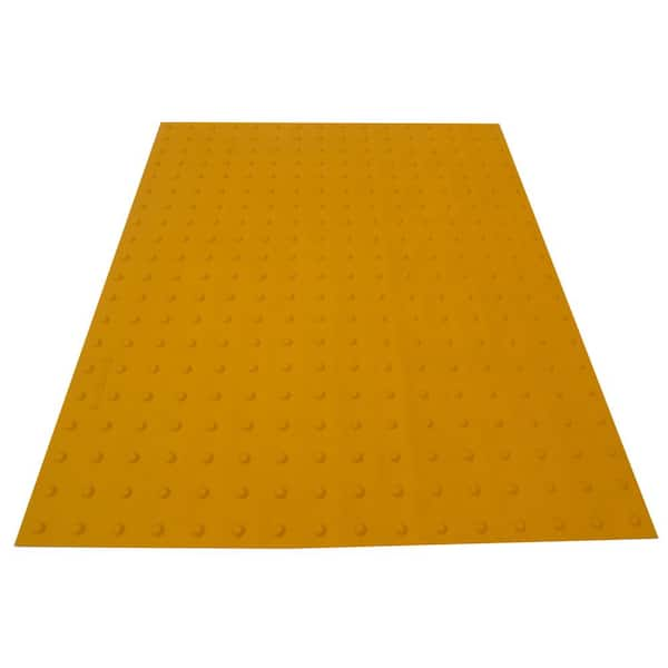 Safety Step TD PowerBond 36 in. x 4 ft. Federal Yellow ADA Warning Detectable Tile (Peel and Stick)