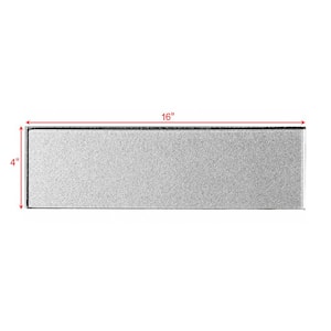 Transitional Design Silver Large Format Subway 4 in. x 16 in. Glossy Glass Wall Tile (4 sq. ft./Case)