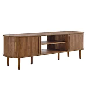 Contour 63 in. Wood TV Stand in Walnut