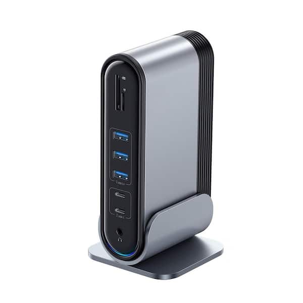 17-in-1 Docking Station, Laptop Docking Station 3 Monitors with 3 x 4K HDMI, USB C Docking Station with 7 USB