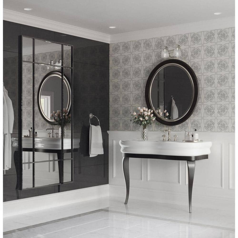 Anjoux Silver Ridge 2-Light Vanity Fixture with Clear Glass Shades