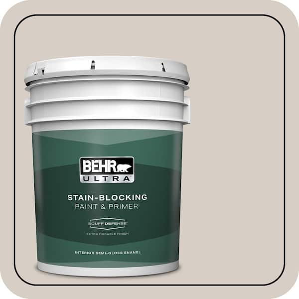 BEHR ULTRA 5 gal. #MQ3-06 Granite Dust Extra Durable Semi-Gloss Enamel Interior Paint & Primer