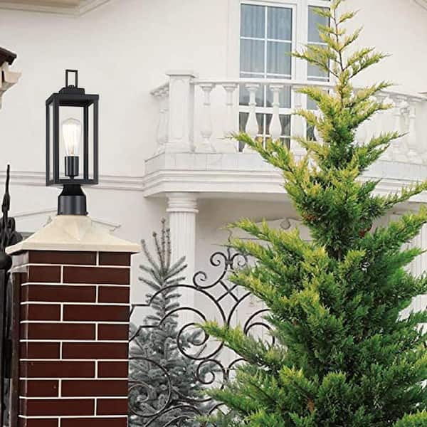 Martin 16.5 in.1-Light Mattle Black Metal Hardwired Outdoor Weather Resistant Post Light