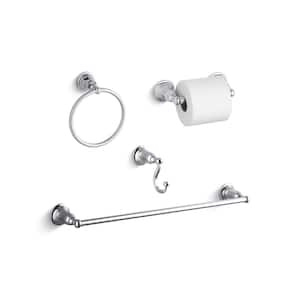 Kelston 4-Piece Bath Hardware Set in Polished Chrome