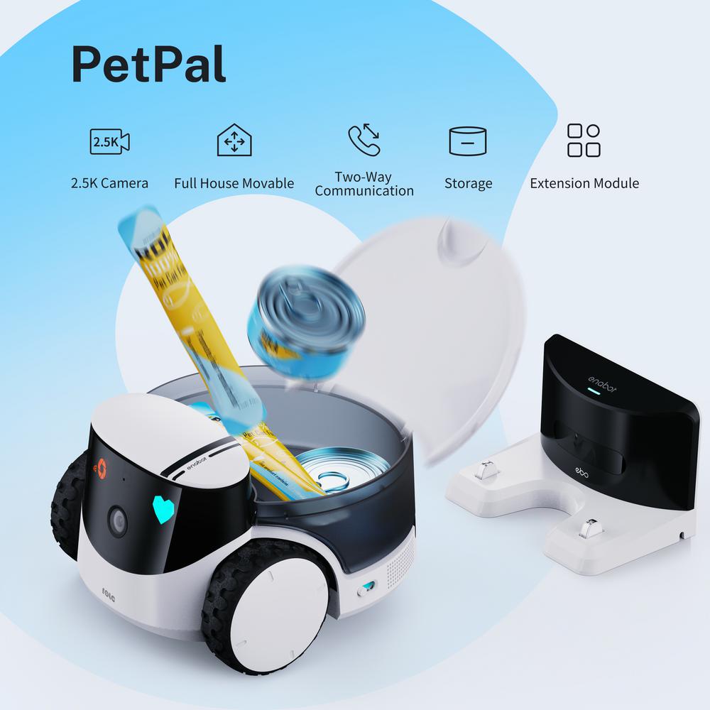 Enabot ROLA PetPal 2. 5K Camera Robot: Movable WiFi QHD Cam Indoor