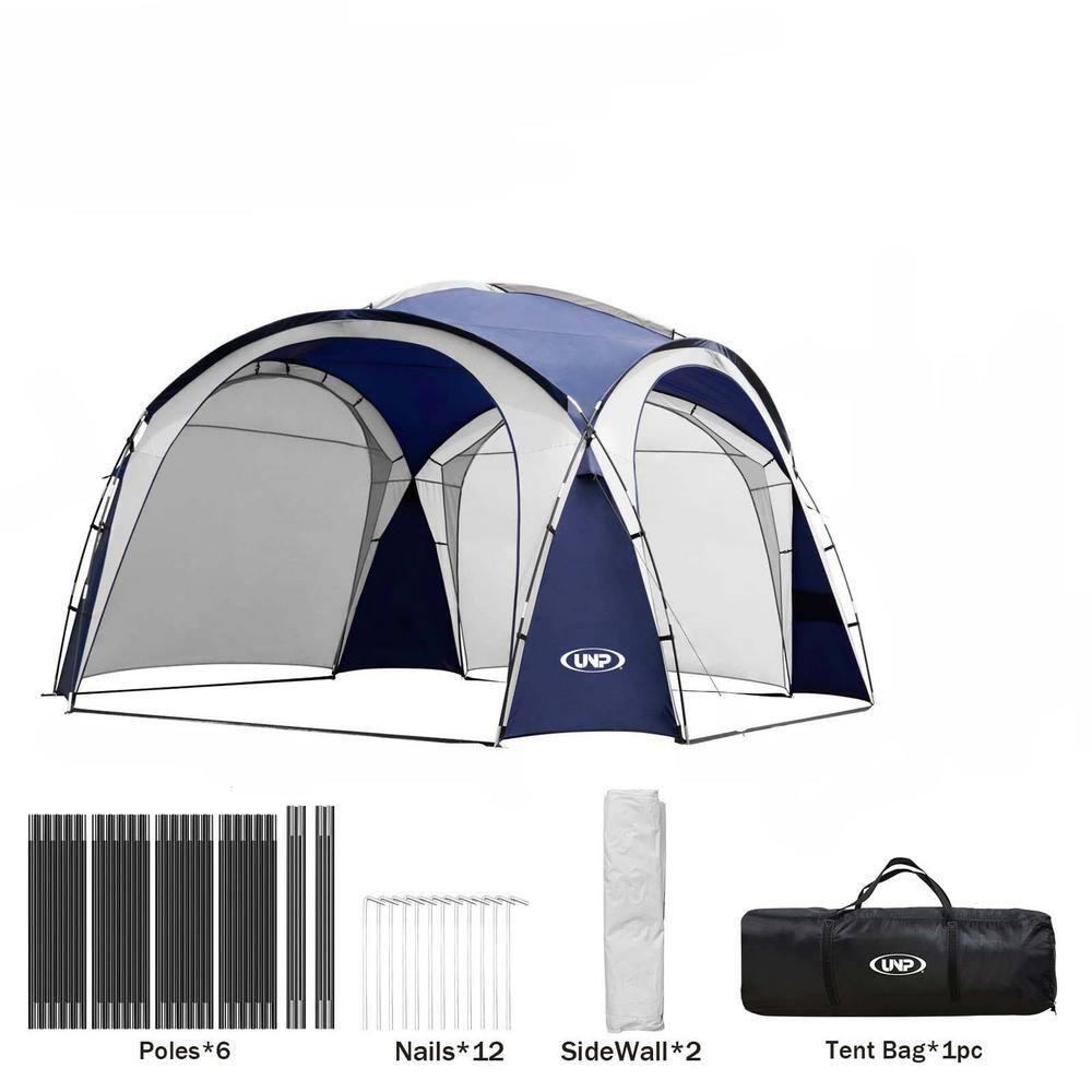 12 ft. x 12 ft. Pop Up Canopy UPF50+ Tent Side Wall Camping Trips Backyard Fun Party Picnics Blue price history on PriceWatchPro