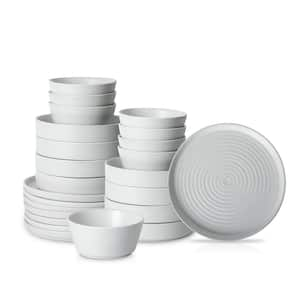 Elica 24-Piece Dinnerware Set Stoneware, (Service for 8) White