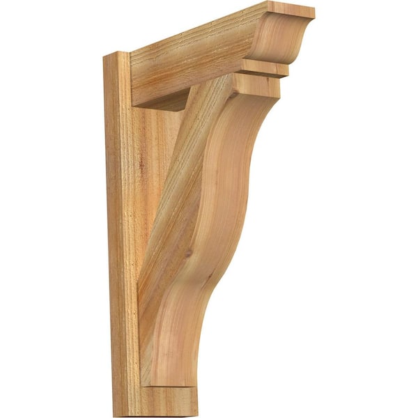 Ekena Millwork 6 in. x 26 in. x 18 in. Western Red Cedar Fuston Traditional Rough Sawn Outlooker