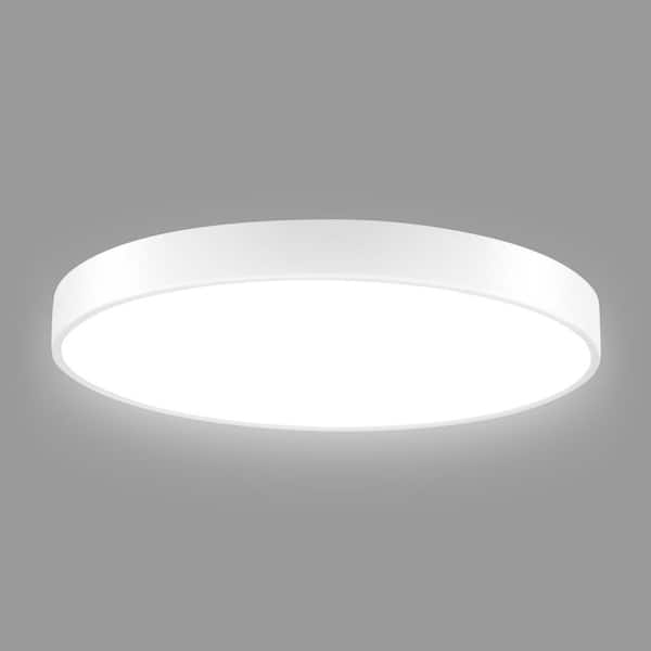 CIPACHO 11.81 in. 2-Light White LED Flush Mount Light Fixture(2-Pack)