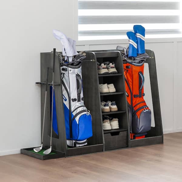 55.5 in. W x 16 in. D x 37 in. H Wood Outdoor Storage Cabinet,Golf