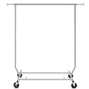 Chrome Metal Extensible Garment Clothes Rack 42 in. W x 71 in. H