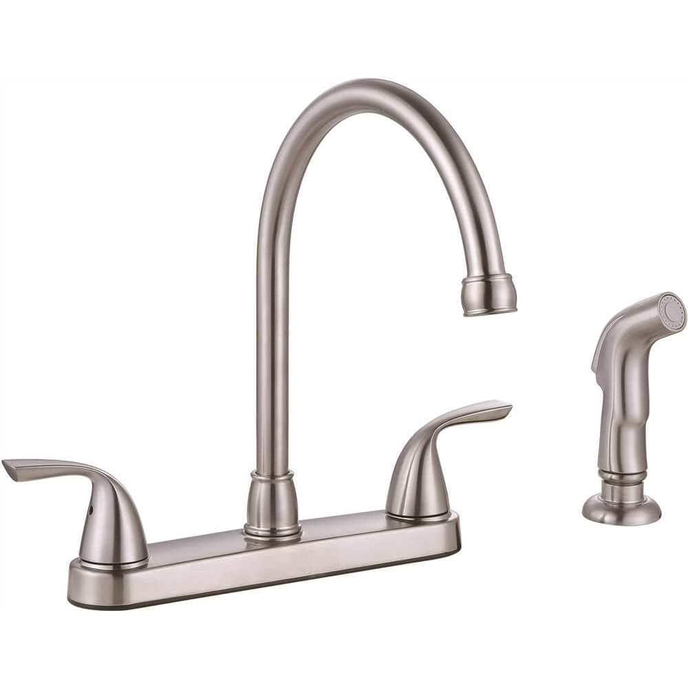 Premier Sanibel 2-Handle Kitchen Faucet with Side Spray in Brushed ...