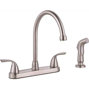 Sanibel 2-Handle Kitchen Faucet with Side Spray in Brushed Nickel