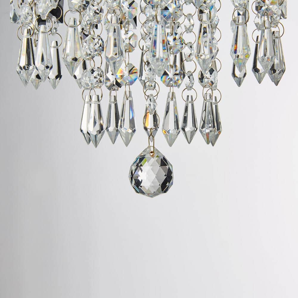 Merra 11" Chrome Crystal Close-to-Ceiling Light