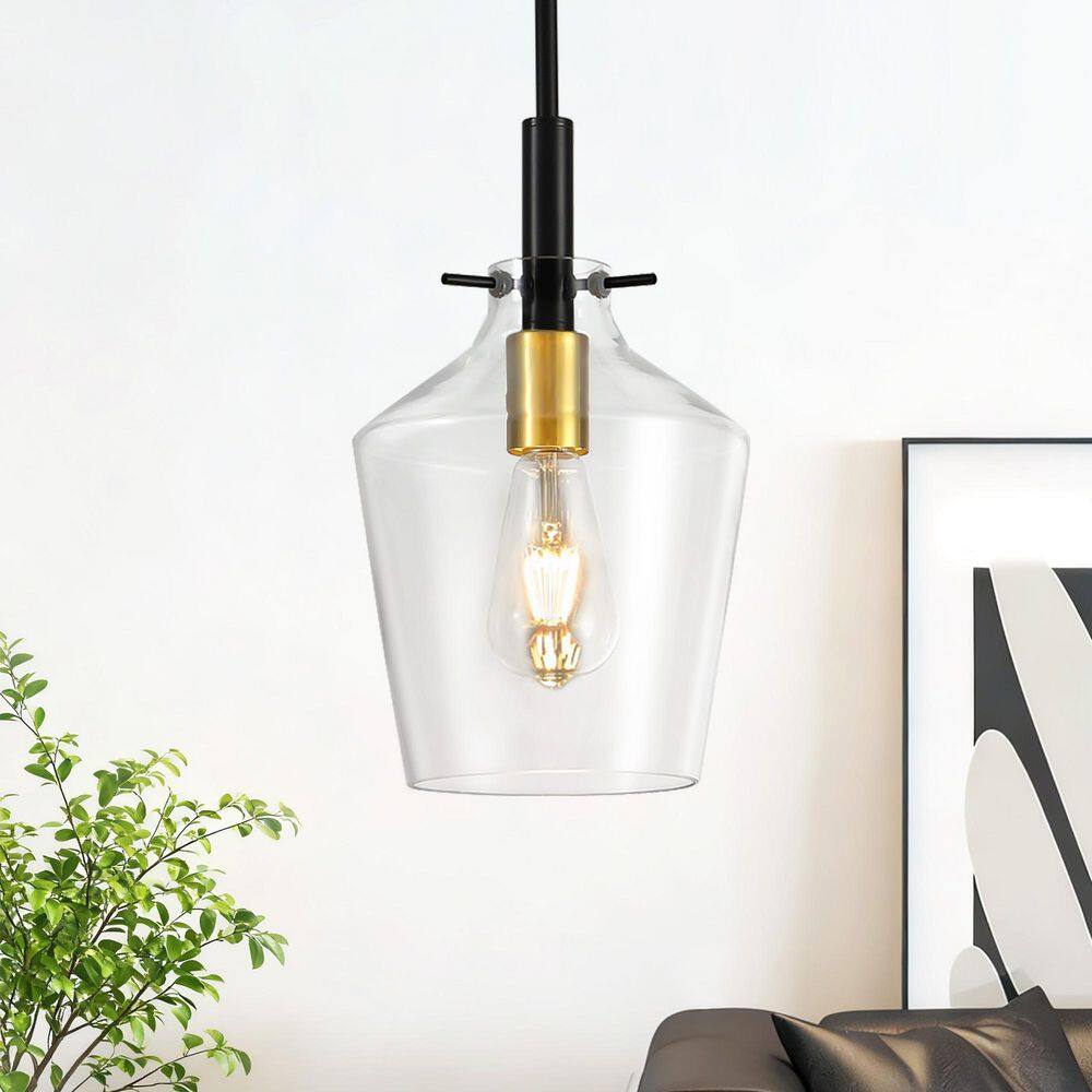RayHome 60W 1-Light Gold Black Vintage Pendant Light with 7.88 in. Clear Glass for Kitchen Island Bedroom price history on PriceWatchPro