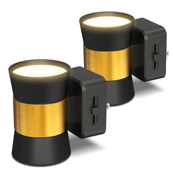 2-Pack Decorative LED Night Lights Plug into Wall-3000K Soft White, Dimmable 0-100LM with Dusk to Dawn Sensor