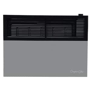 Direct Vent NATURAL Gas Wall Heater/Furnace with Thermostat 25,000 BTU. Professional Vent Kit Included. Gray/Black