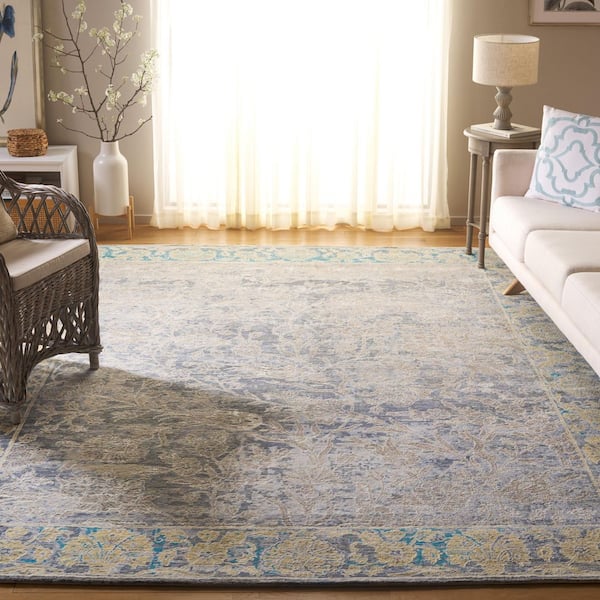 Centennial 9 ft. x 12 ft. Gray/Blue Persian Area Rug