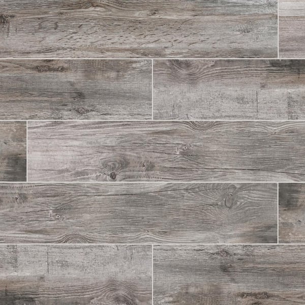 Daltile Laurelwood Smoke 8 in. x 47 in. Color Body Porcelain Floor and Wall Tile (547.2 sq. ft./Pallet)