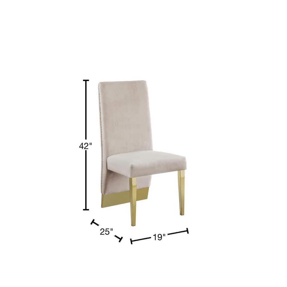 Lux Velvet Black Upholstered Side Chair with Metal Accents