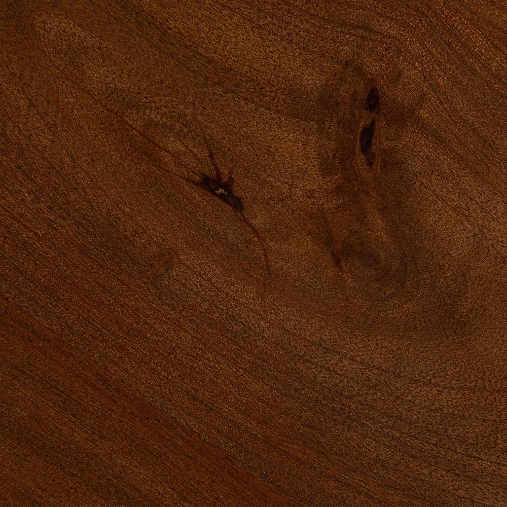 Close-up of the walnut finish and wood grain of the Kennedy Coffee Table.