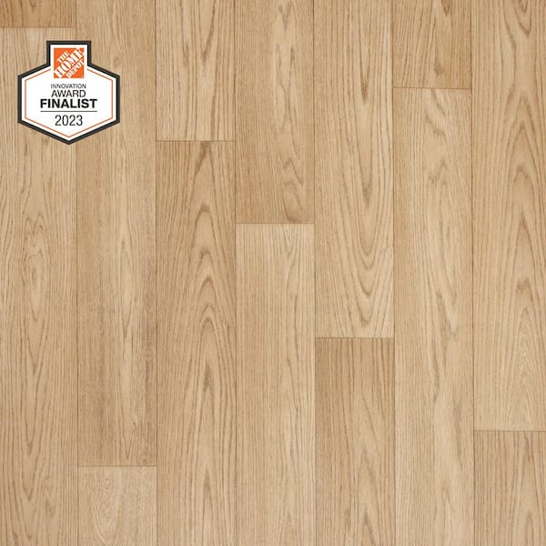 TrafficMaster White Oak Residential Vinyl Sheet Flooring 12 ft. Wide x Cut to Length