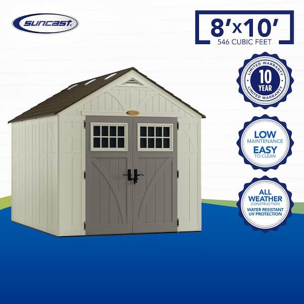 Reviews For Suncast Tremont 8 Ft 4 1 2 In X 10 Ft 2 1 4 In Resin Storage Shed Bms8100 The Home Depot