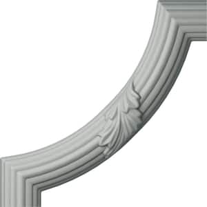 8-7/8 in. x 3/4 in. x 8-7/8 in. Urethane Reeded Acanthus Leaf Panel Moulding Corner (Matches Moulding PML01X01AC)