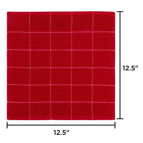 T-fal Lemon Plaid Solid and Check Parquet Woven Cotton Kitchen Towel Set of  6 66943 - The Home Depot