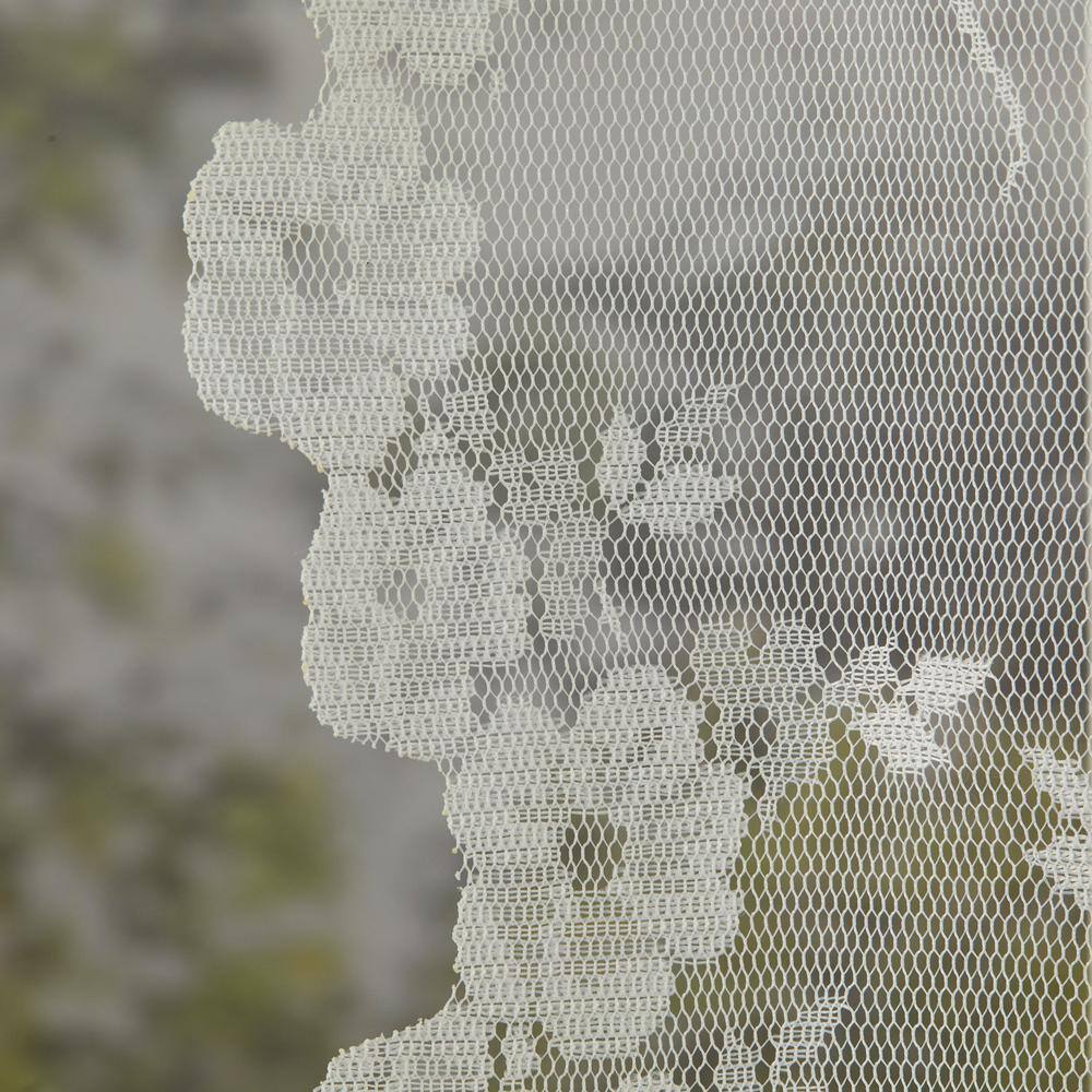 Ivory Lace Sheer Rod Pocket Window Panel 56" x 63"