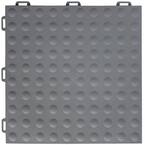 StayLock Bump Top Gray 12 in. x 12 in. x 0.56 in. PVC Plastic Interlocking Gym Floor Tile (Case of 26)
