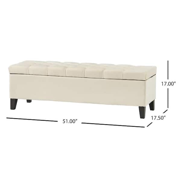 140 cm Bench Oxford Ottoman Hallway Bench Bedroom Seating Tan Leather Seat 