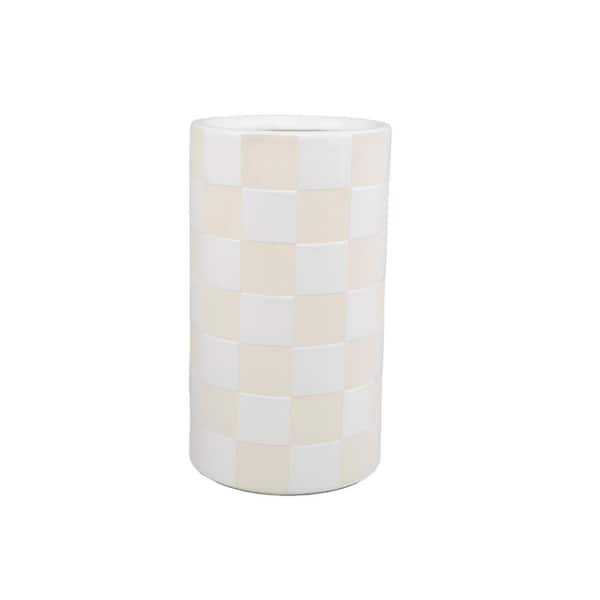 Flora Bunda 8.5" H CHECKER Ceramic Vase
