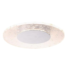 12 in. Chrome 22-Watt Warm White Integrated LED Flush Mount Ceiling Light with Silver Foil Accent