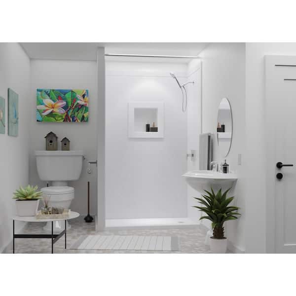 PolyNiche 12 in. x 16 in. x 3.5 in. Shower Niche with Modular Shelf in Gray  NCHS1216 - The Home Depot