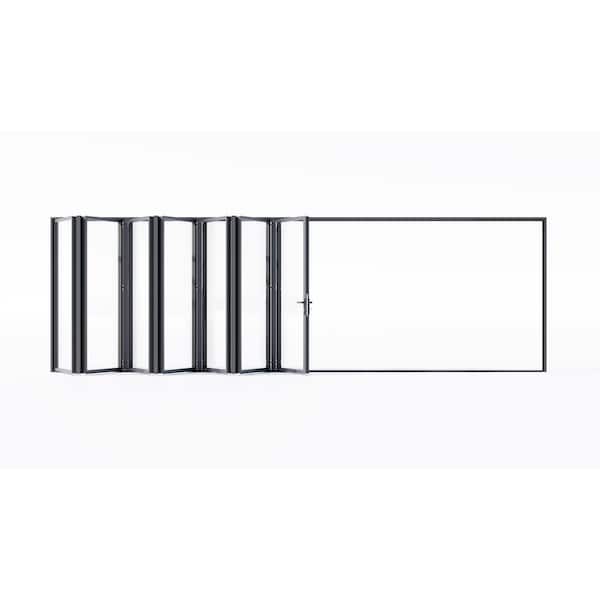 TEZA DOORS Teza 85 Series 180 in. x 80 in. Matte Black Right to