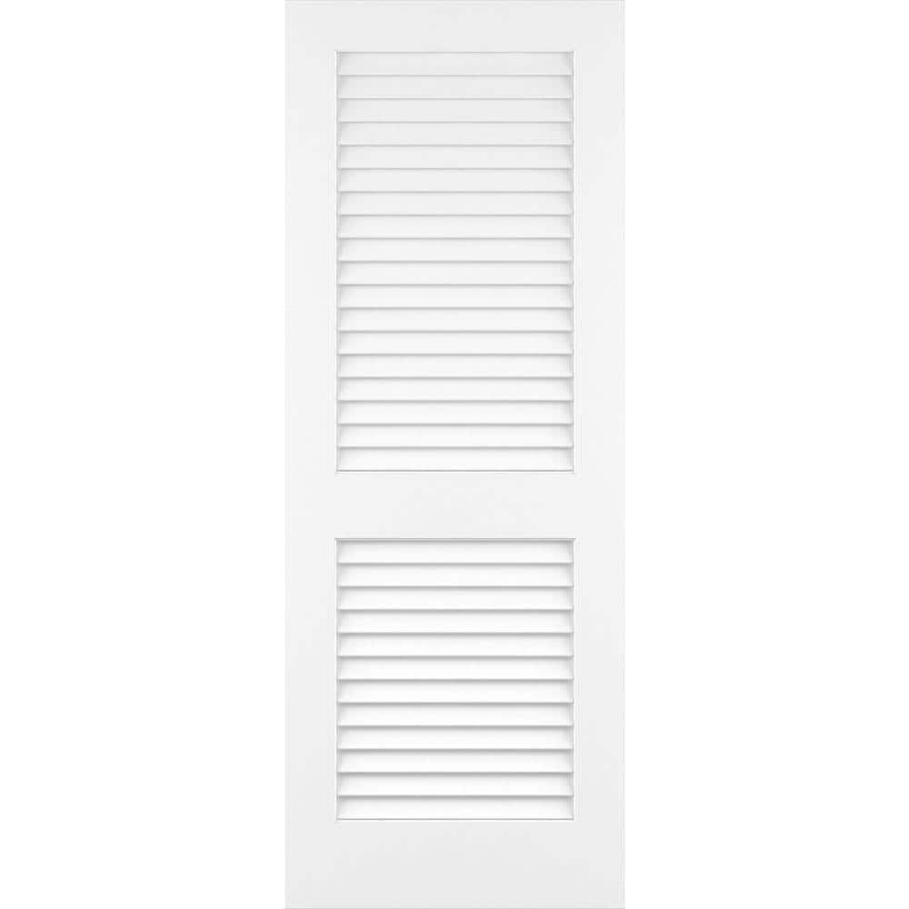 Kimberly Bay 36 in. x 80 in. Plantation Louver White Solid