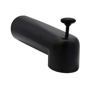 7 in. Extended Reach Wall Mount Tub Spout with Diverter, Matte Black