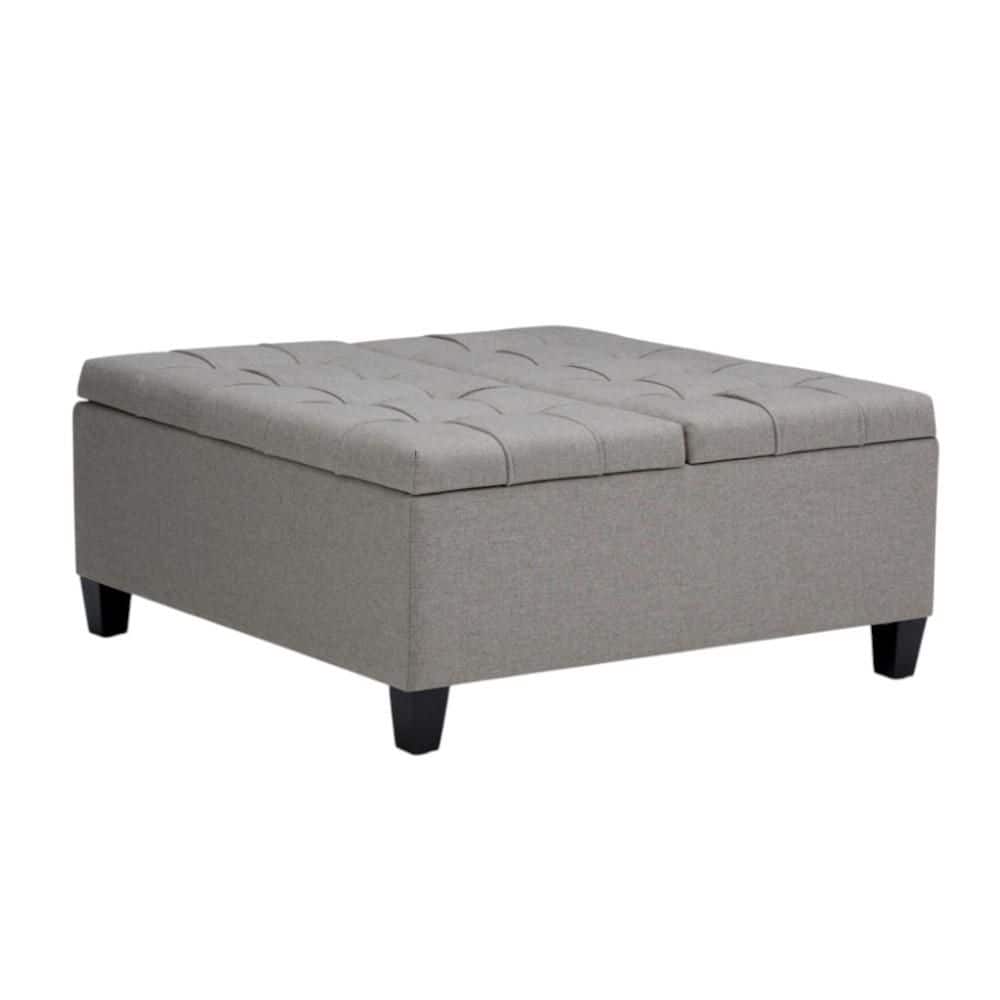 Polyester Square Standard Large Ottoman