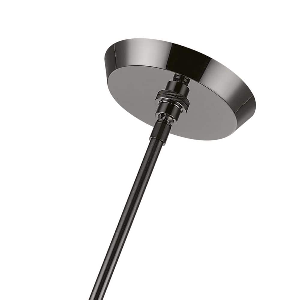 Soho Organic Asymmetrical 8-Light Black Chrome Chandelier