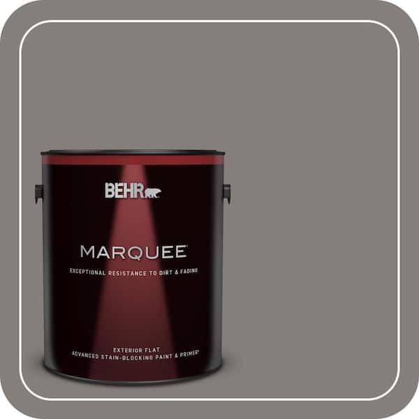 BEHR MARQUEE 1 gal. #PPU18-17 Suede Gray Flat Exterior Paint & Primer