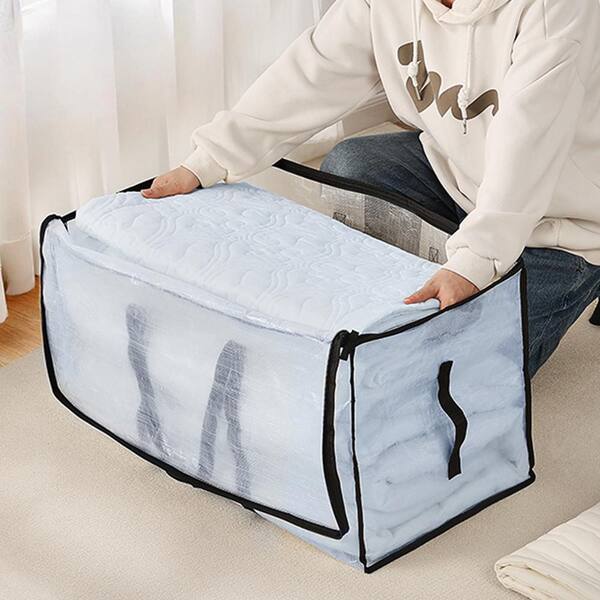 90 L Large Storage Bags, 6 Pack Clothes Storage Bins, Foldable Closet Organizers with Reinforced Handle Toiletry Bag