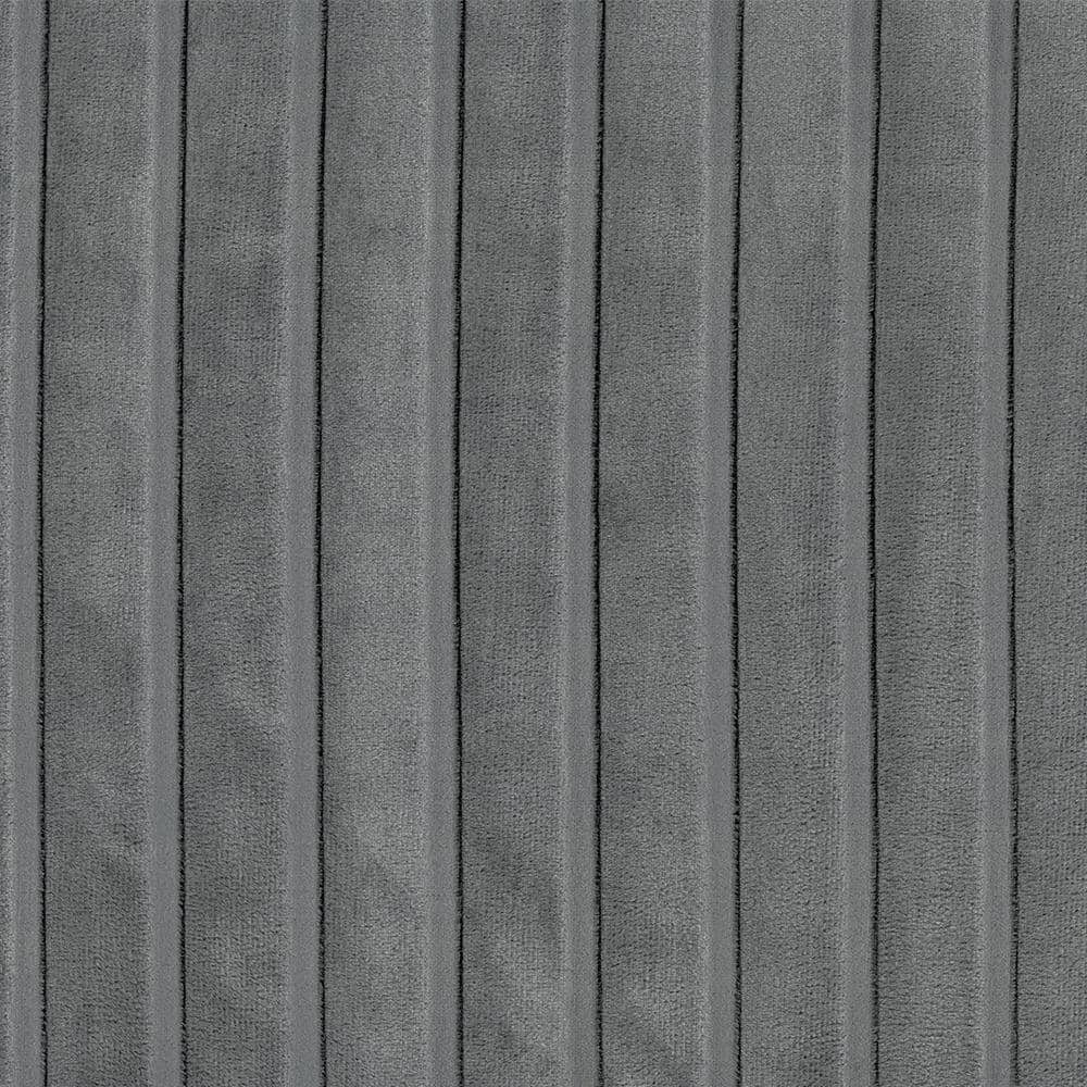 Glenbury Dark Gray Velvet Queen Upholstered Bed with Headboard
