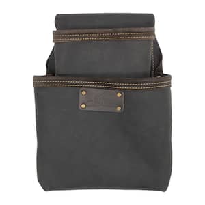 Oil Tanned Leather Pro 2 Pocket Nail Bag Tool Pouch