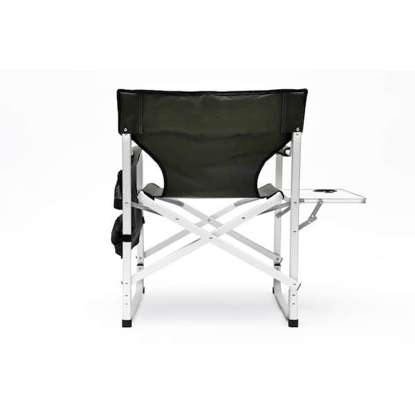 Unbranded 1-piece Padded Folding Outdoor Chair with Side Table Storage Pockets, Lightweight Directors Chair Picnics and Fishing