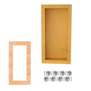 Kerdi-Board-SN Shower Niche with Frame 12 in. W x 28 in. L x 0.5 in. T Underlayment for Tile