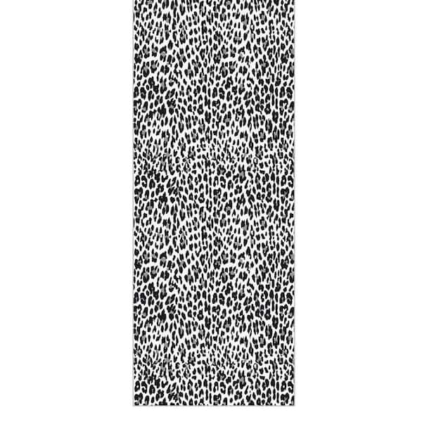 Runner Rug 3 ft. x 9 ft.-Soft Non-Slip Runner for Hallway, Kitchen, Bathroom and Entryway, Snow Leopard