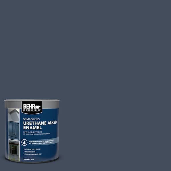 1 qt. #S520-7 Night Flight Semi-Gloss Enamel Urethane Alkyd Interior/Exterior Paint