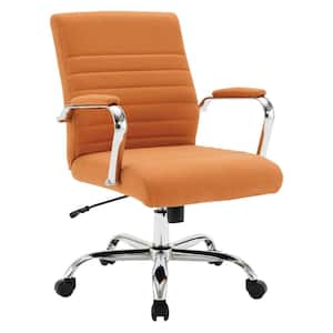 Mid-Back Fabric Adjustable Height Office Chair in Nutmeg