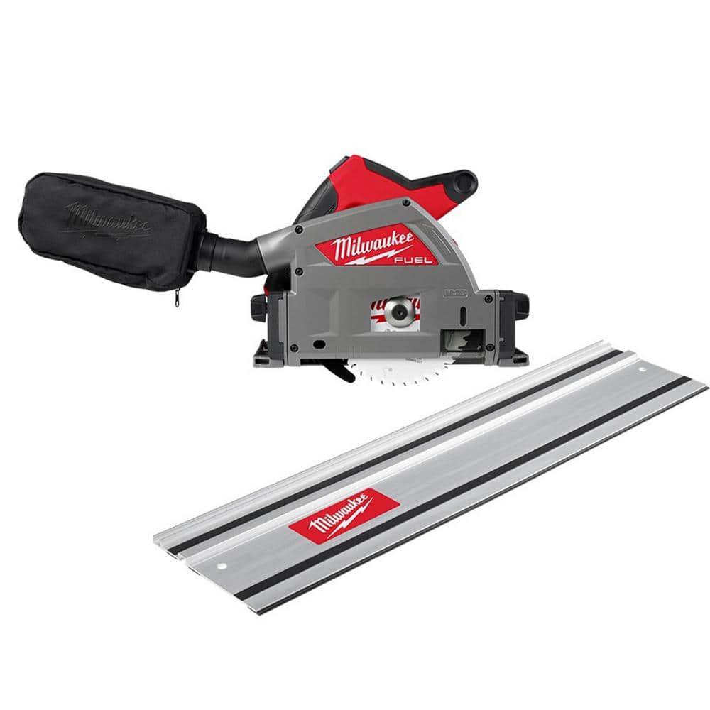 Milwaukee M18 FUEL 18V Lithium-Ion Cordless Brushless 6-1/2 in. Plunge Cut Track Saw with 31 in. Track Saw Guide Rail
